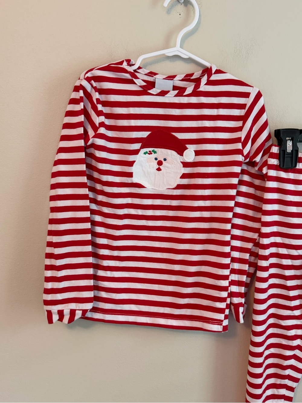 The Bailey Boys Red & White Striped Santa Pajama Set - Picture 2 of 4